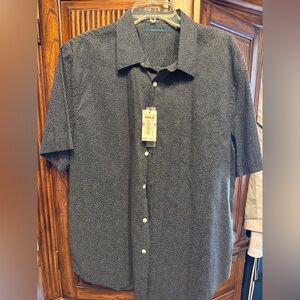 Perry Ellis Men's Black Patterned Shirt, size XXL new with tags